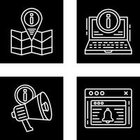 information point and laptop Icon vector