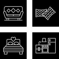 Sofa and Cushions Icon vector