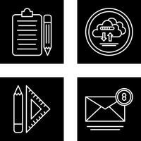 clipboard and cloud data Icon vector