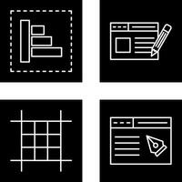 Object Alignment and Web Page Icon vector