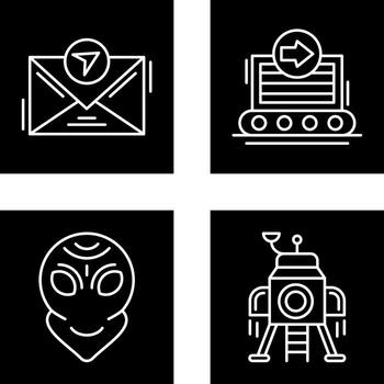 message and container Icon vector