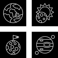 tierra y eclipse icono vector
