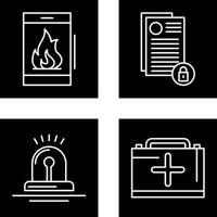 Fire and Privacy Icon vector