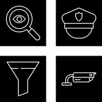 Detective and Police Hat Icon vector