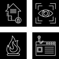 Real Estate and Eye Scan Icon vector