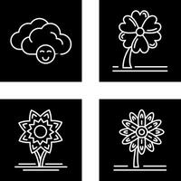 Cloudy and Clover Icon vector