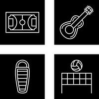 Football and Guitar Icon vector