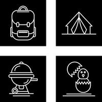 Bag and Camp Icon vector