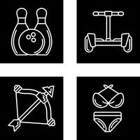 Bowling and Hoverboard Icon vector