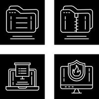 Folder and Compressed Icon vector
