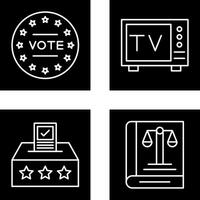 votar y televisión icono vector