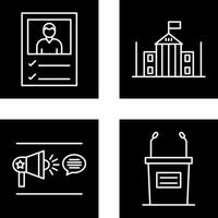 Ballot and Parliament Icon vector