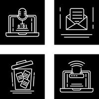 Voice Recorder and Email Icon vector