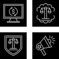 Demonstrator and Justice Scale Icon vector