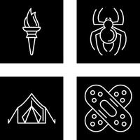 Torch and Spider Icon vector