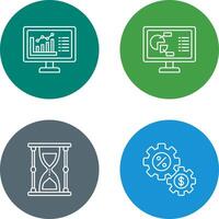 Graph and Pie Chart Icon vector