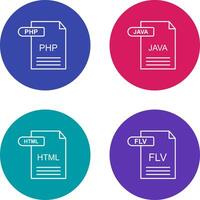 PHP and Java Icon vector