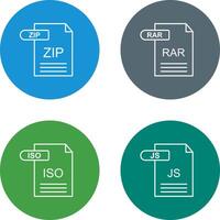 ZIP and RAR Icon vector
