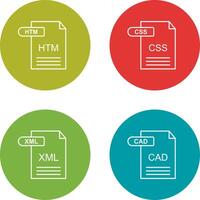 HTM and CSS Icon vector
