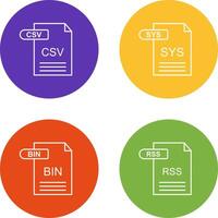 CSV and SYS Icon vector