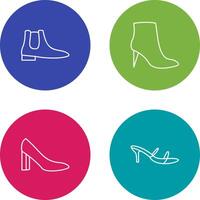 Men Boots and high heels Icon vector