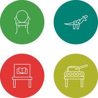Ancient and Dinosaur Icon vector