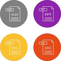 XLSX and PPT Icon vector