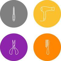 Nail File and Hair Dryer Icon vector