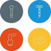 Brush and Razor Icon vector