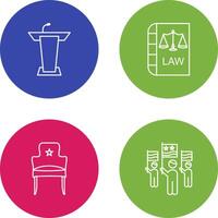 Podium and Law Icon vector