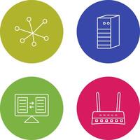 Internet and Server Network Icon vector