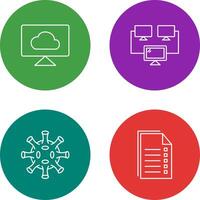 Cloud Systems and Connected Icon vector