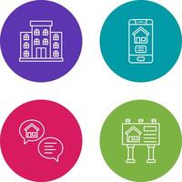 Apartment and Application Icon vector