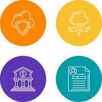 Cloud Computing and Shield Icon vector