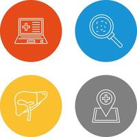 Laptop and Analytics Icon vector