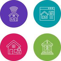 Smart house and Marketing Icon vector