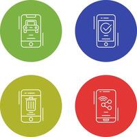 Transportation and Accepted Icon vector