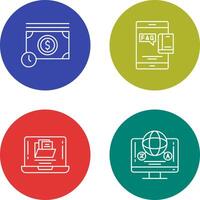 Time is Mony and Faq Icon vector