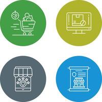 Happy Hour and Out of Stock Icon vector