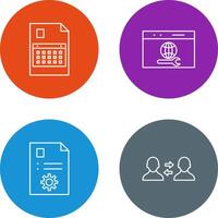 content planning and web support Icon vector
