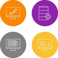 digital marketing and database management Icon vector