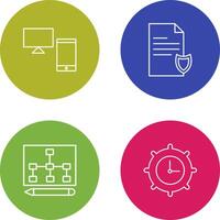 devices and private document Icon vector