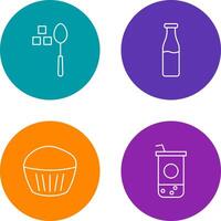 sugar and Milk bottle Icon vector