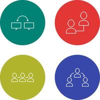 connected systems and connected profiles Icon vector