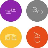 messages and conversation bubbles Icon vector