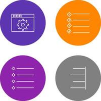 settings and numbered lists Icon vector