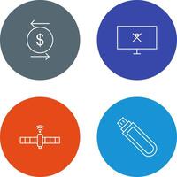 transaction and disconnected network Icon vector