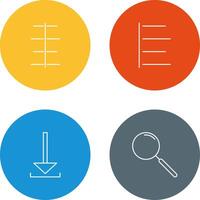 center align and left align Icon vector