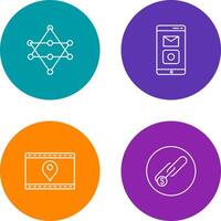 Networks and Mobile Applications Icon vector