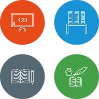 Classroom Board and Bookstand Icon vector